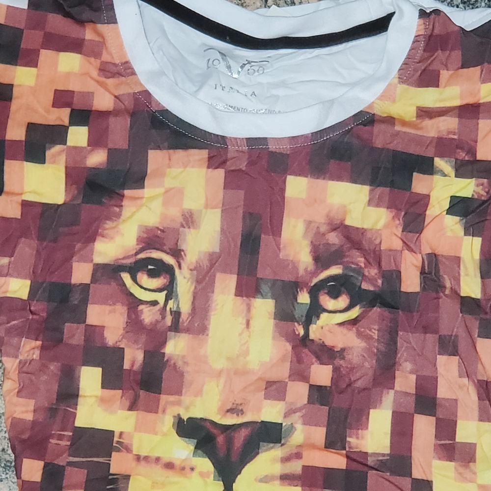 Versace 1969 White Lion Print T- Shirt